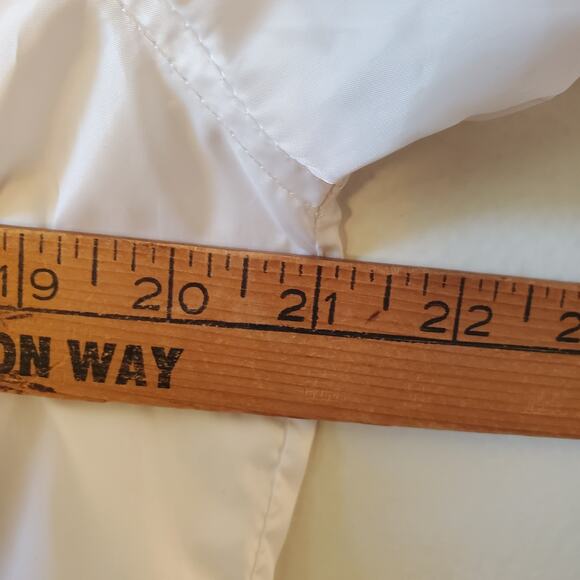 Polaroid Supercolor Crop Top Windbreaker Size M White Cinch Pocket Lightweight - Picture 9 of 14